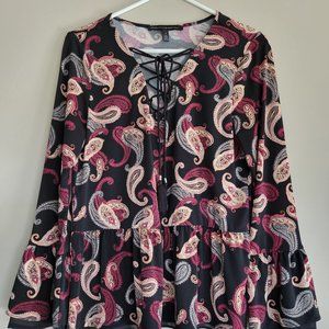 White House Black Market Paisley Blouse